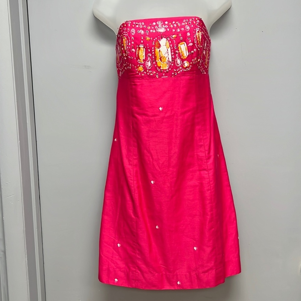 Lilly Pulitzer Strapless Dress with Sequins